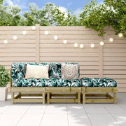 Salotto da Giardino-Set Salotto da Giardino 3 pz in Legno Impregnato di Pino 574596