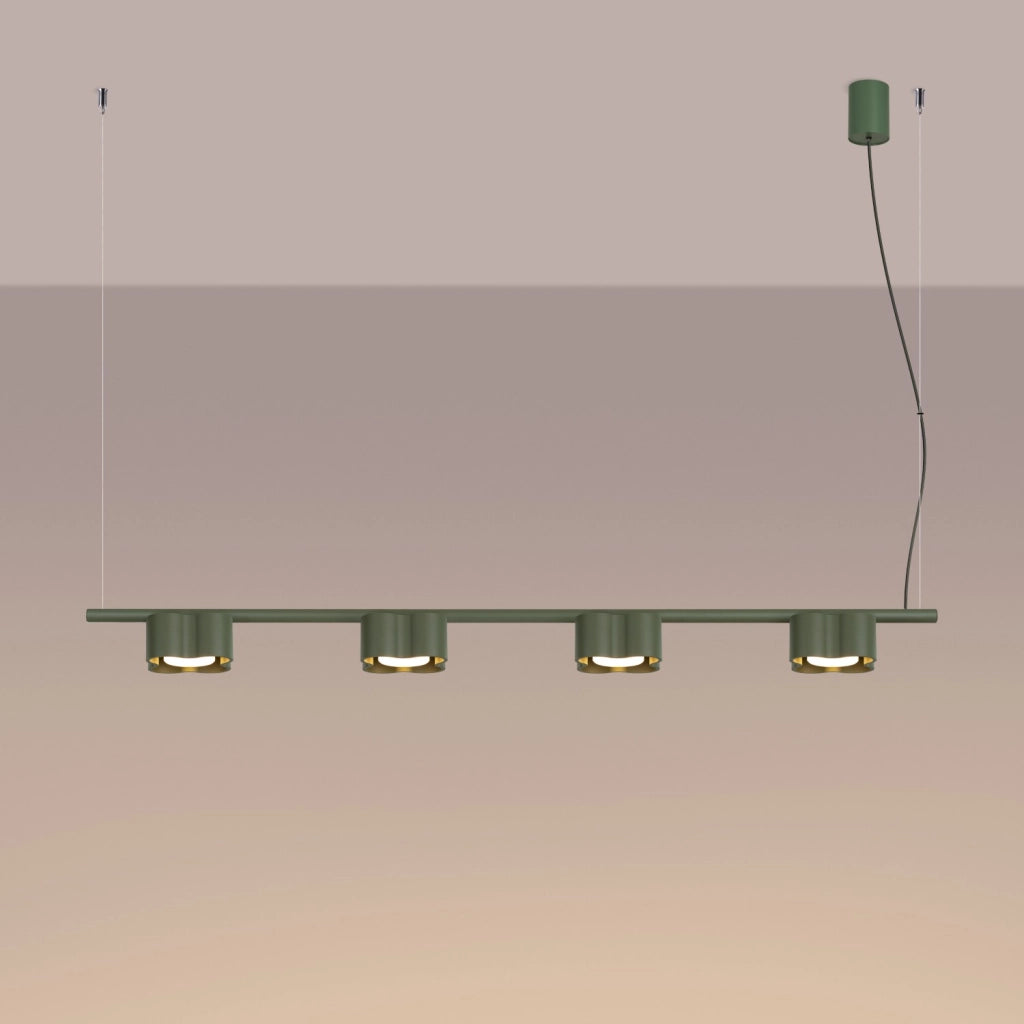 Lampadario OVIO 4 verde oliva Gx53