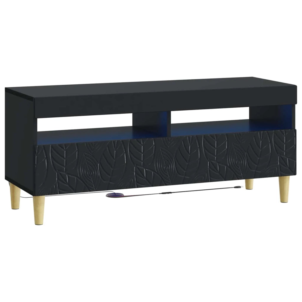 Mobile TV LED a 5 pezzi Nero Legno ingegnerizzato 3416756