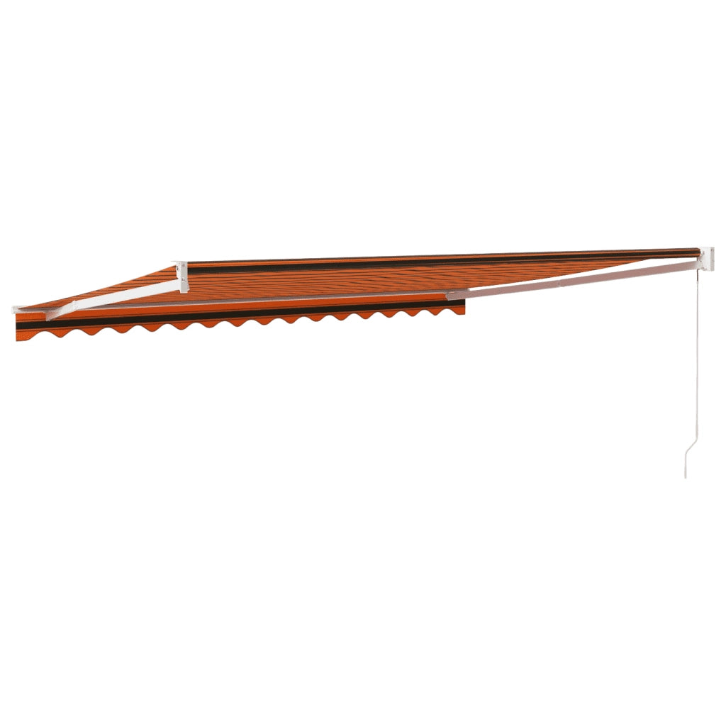 Tenda Sole Retrattile-Tenda parasole per balcone Arancione Marrone 4x3m Tessuto Alluminio 631758
