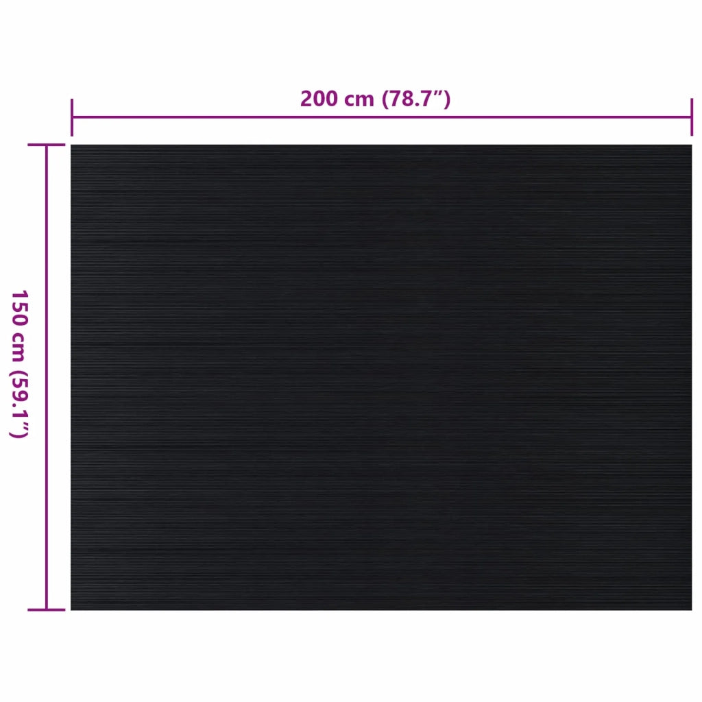 Tappeto per pavimento Nero 1,5 x 2 m Gomma