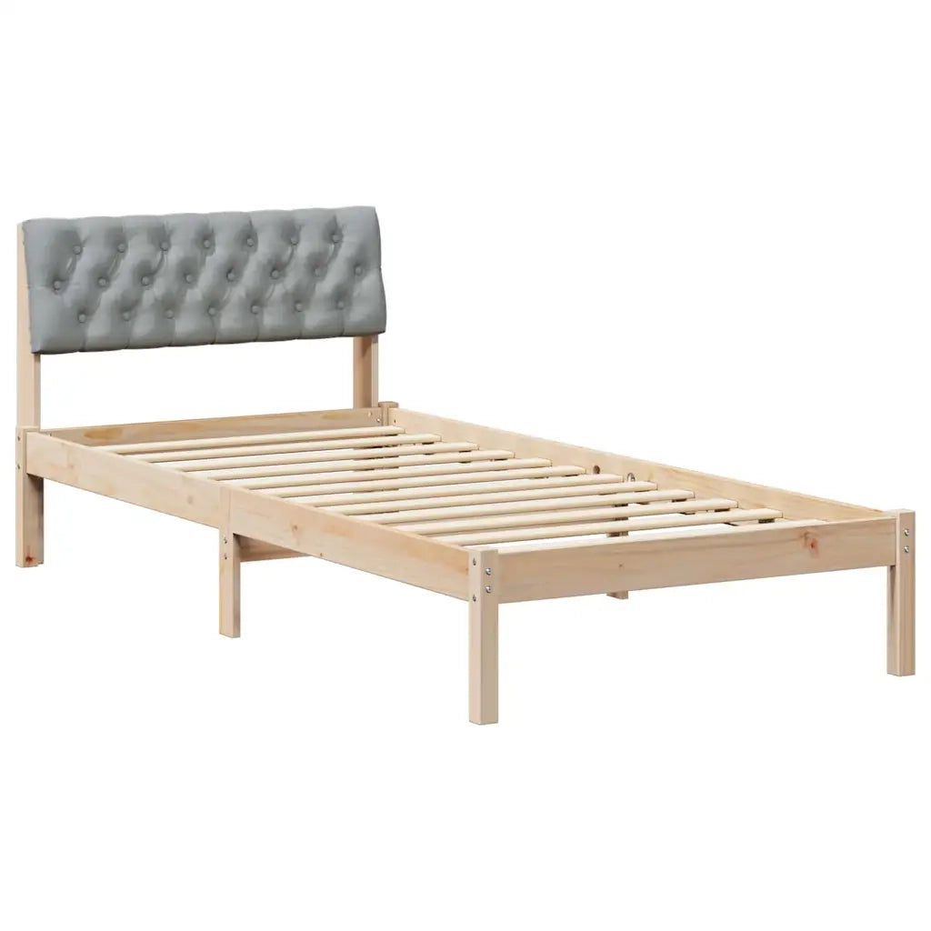 Struttura del Letto Marrone e grigio chiaro 90 x 190 cm 878644