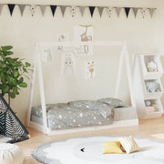 Giroletto per Bambini Bianco 70x140cm in Legno Massello di Pino 834526