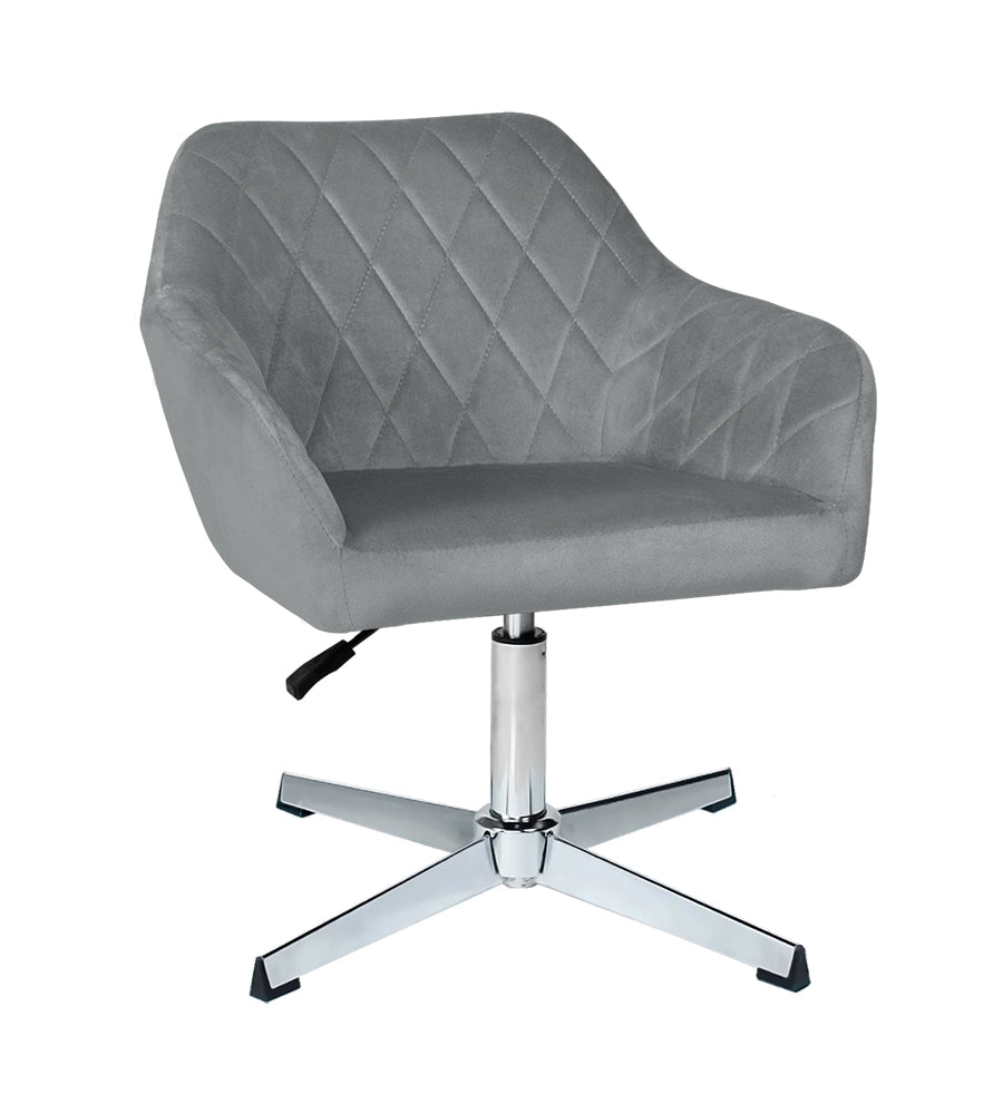 Poltrona ufficio regolabile in altezza in velluto grigio - Louise - PL01LOPM