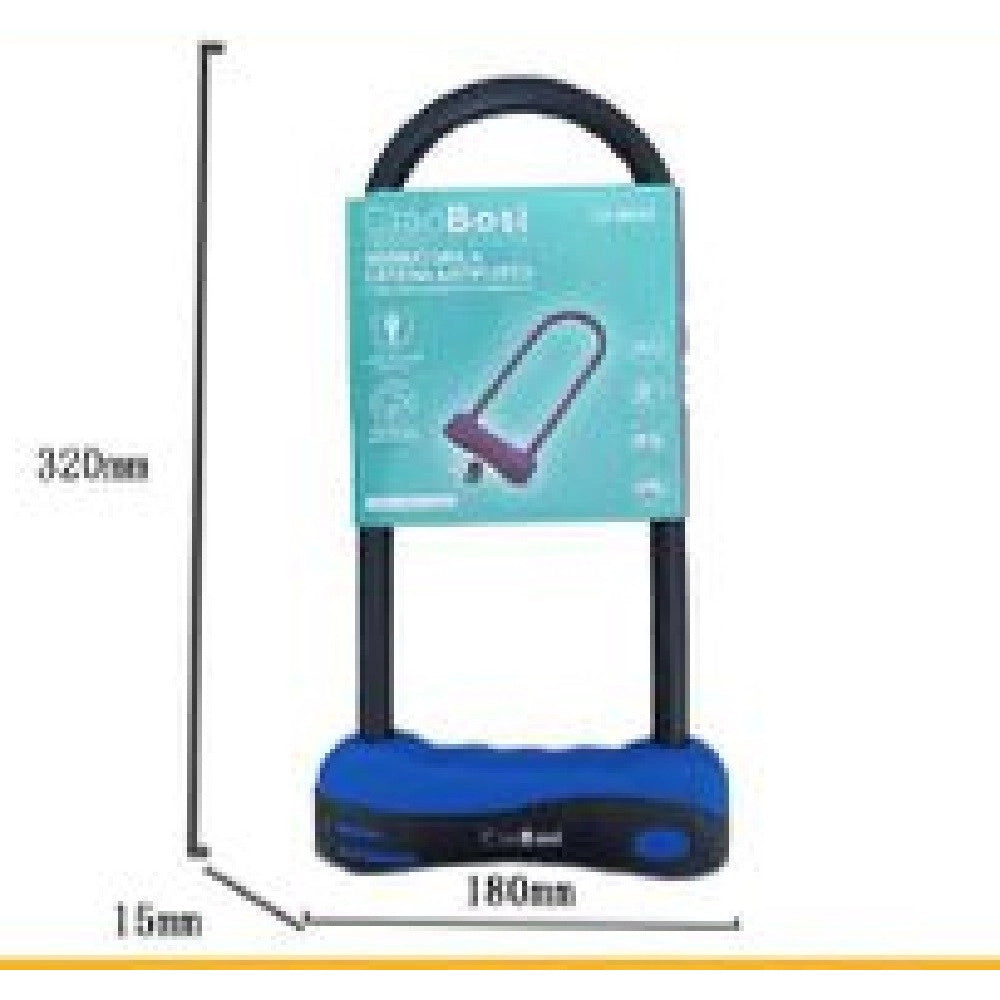 Trade Shop - Lucchetto Catena Catenaccio Acciaio Forma U Per Bici Bicicletta Moto Mtb Cx-9548 -