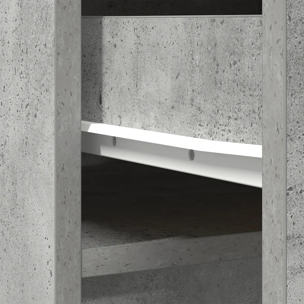 Credenza Grigio Cemento 37,5x35x180 cm in Legno Multistrato 861664