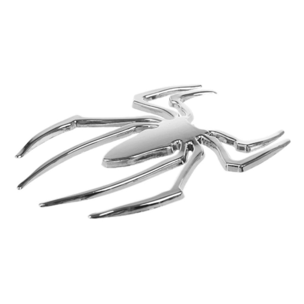 Trade Shop - Adesivo 3d In Metallo Cromato Per Auto Figura Stemma Ragno Spider Sticker -