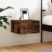 Comodino a Muro-Tavolino da notte sospeso Rovere Fumo 35x35x20 cm 810122