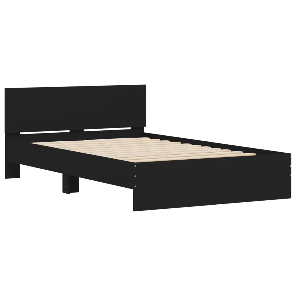 Giroletto con Testiera Nero 120x190 cm 3207512