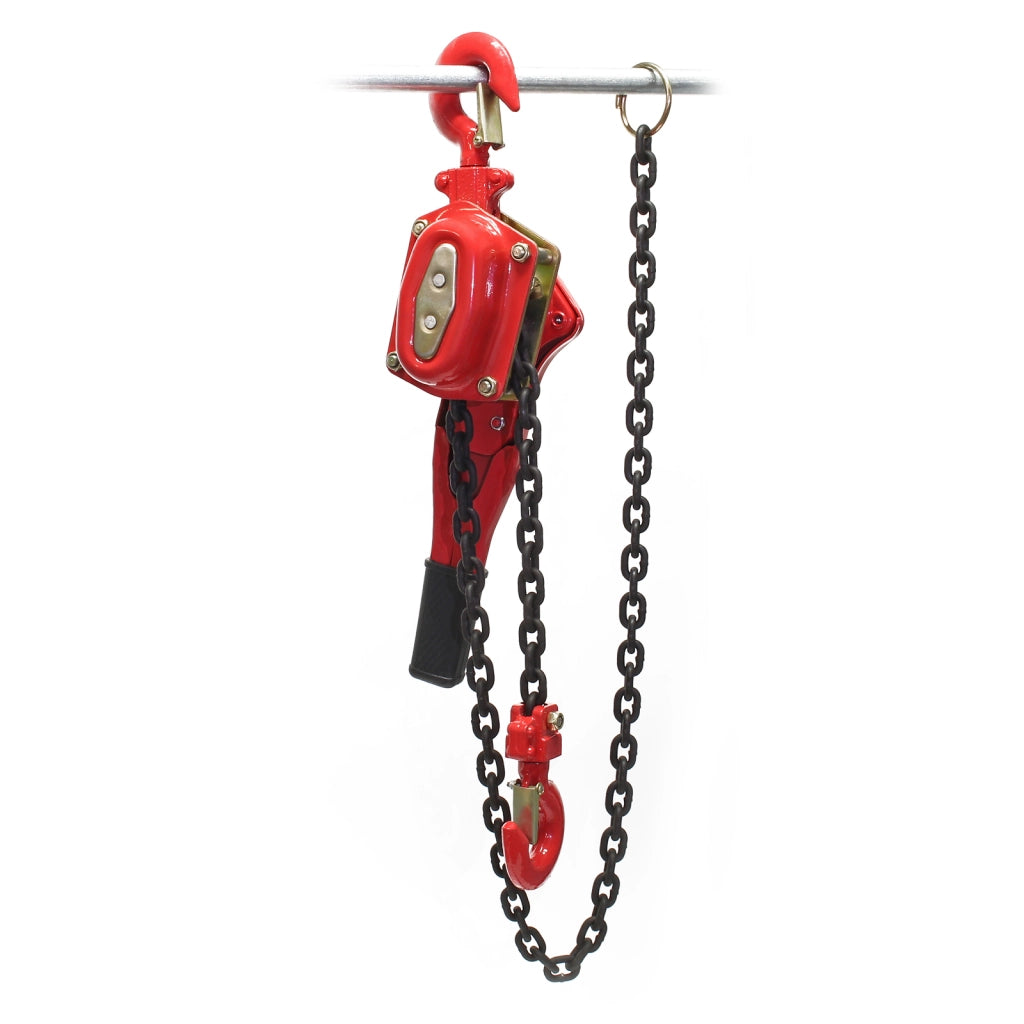 Paranco a catena manuale, max 750 kg, con catena di 1,5 m, per sollevamento di carichi pesanti