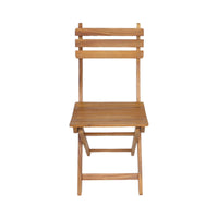 Set di 2 sedie da giardino pieghevole in acacia, marrone naturale