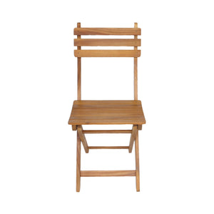 Set di 2 sedie da giardino pieghevole in acacia, marrone naturale