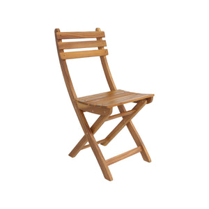 Set di 4 sedie da giardino pieghevole in acacia, marrone naturale