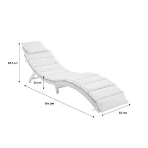 Set di 2 lettini prendisole in legno di acacia, verde grigio