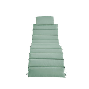 Set di 2 lettini prendisole in legno di acacia, verde grigio