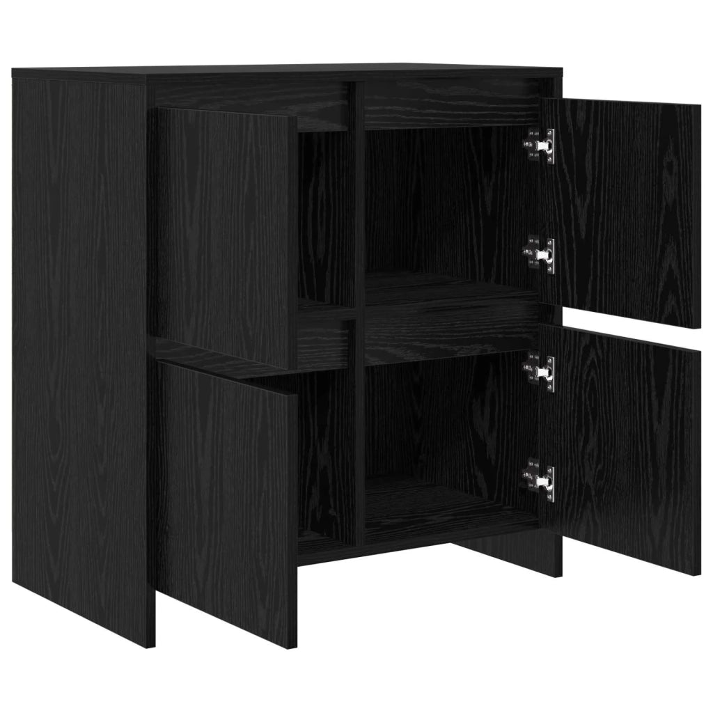 Credenza Rovere Nero 70 x 41 x 75 cm Legno multistrato 875230