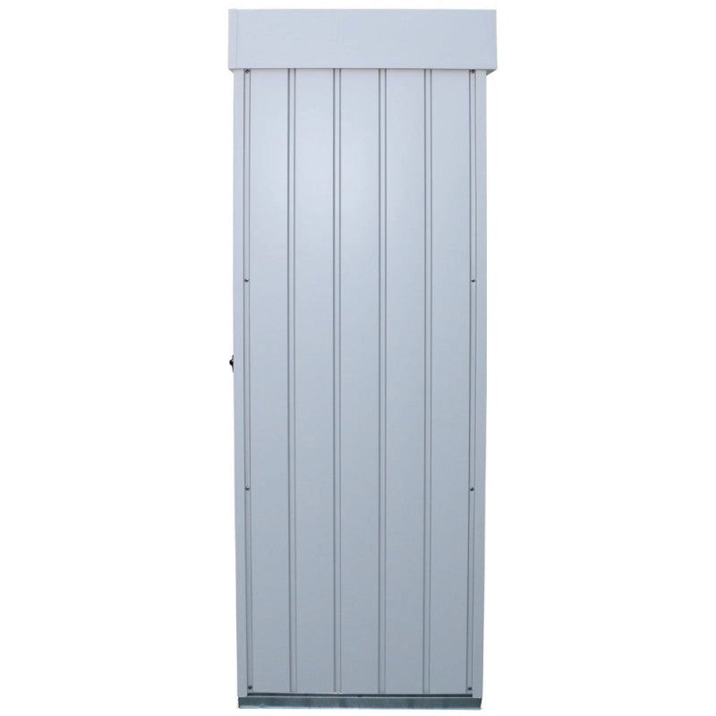 Armadio da Esterno 2 Porte 74,6x161,5x209 cm in Acciaio Zincato Grigio