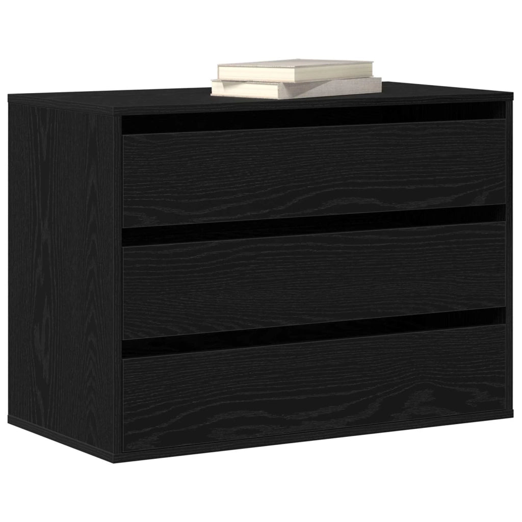 Mobile con Cassetti Nero 80 x 41 x 58 cm Legno multistrato CFW6716428