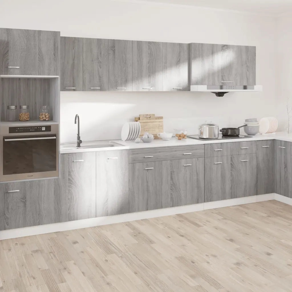 Pensile da cucina | Mobile con Cassetto ¡°Lyon¡± Grigio Sonoma 50x46x81,5