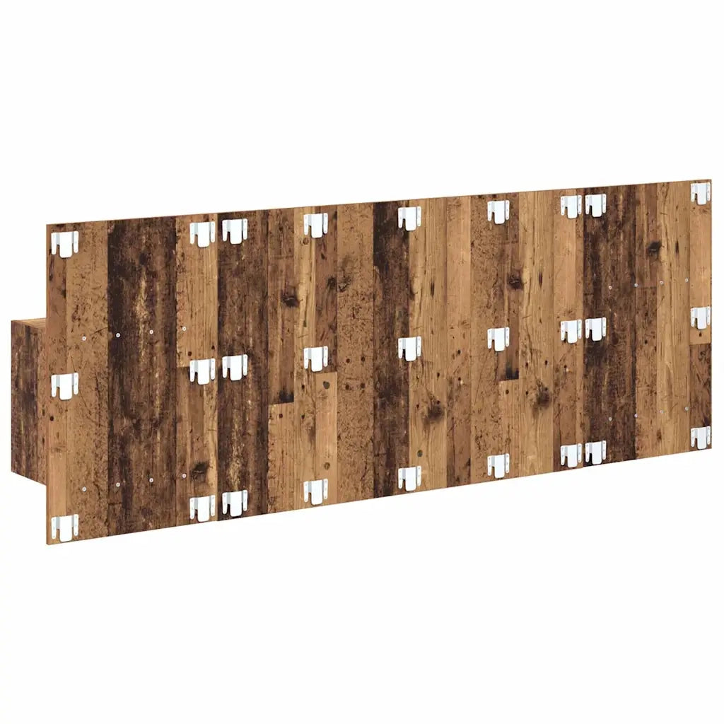Testiera | Testata con Comodino 3 pcs Legno vecchio Legno multistrato