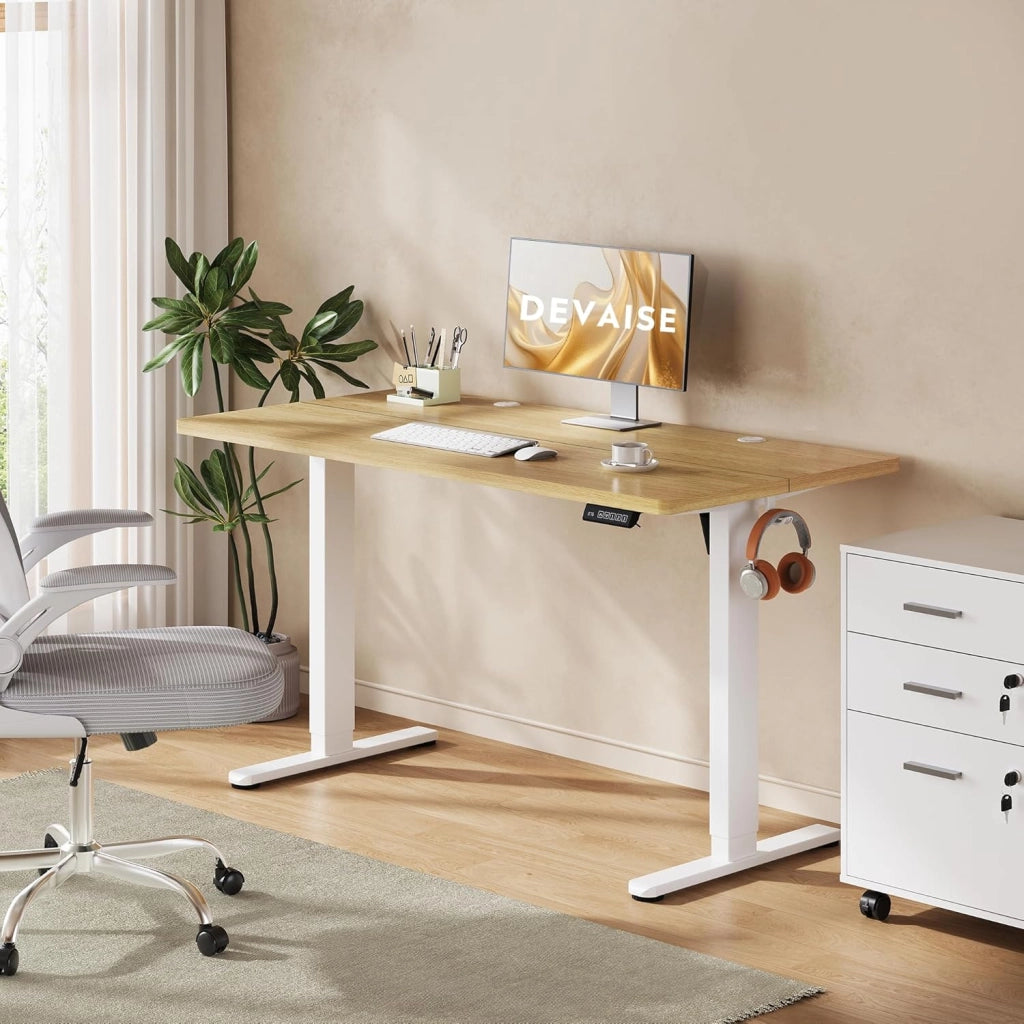 Scrivania regolabile in altezza ¨C Zephmum ¨C Eiche 160x70x72-118 cm