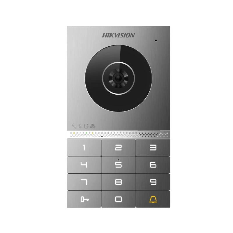 Pulsanteria Esterna Hikvision 2 Fili HD Telecamera 2 MP e tastierino PIN