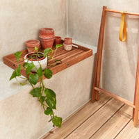 Tavolo da giardino ripiano rimovibile in acacia, marrone naturale