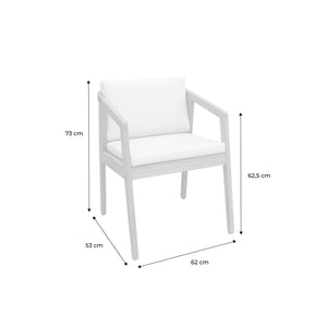 Sedie da giardino in legno di acacia, beige