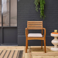 Poltrona da giardino in legno di acacia (set di 4), marrone naturale