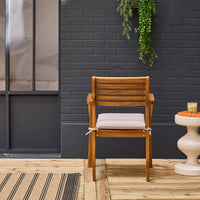 Poltrona da giardino in legno di acacia (set di 4), marrone naturale