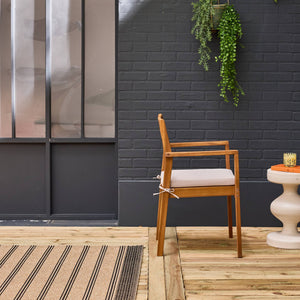 Poltrona da giardino in legno di acacia (set di 4), marrone naturale