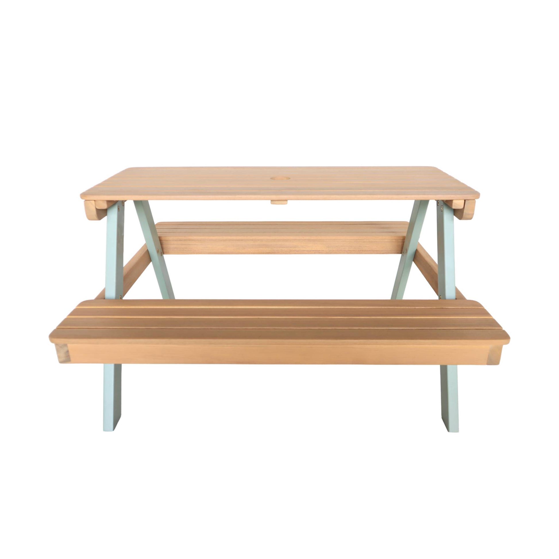 Tavolo da picnic in legno per bambini,  4 posti, verde grigio