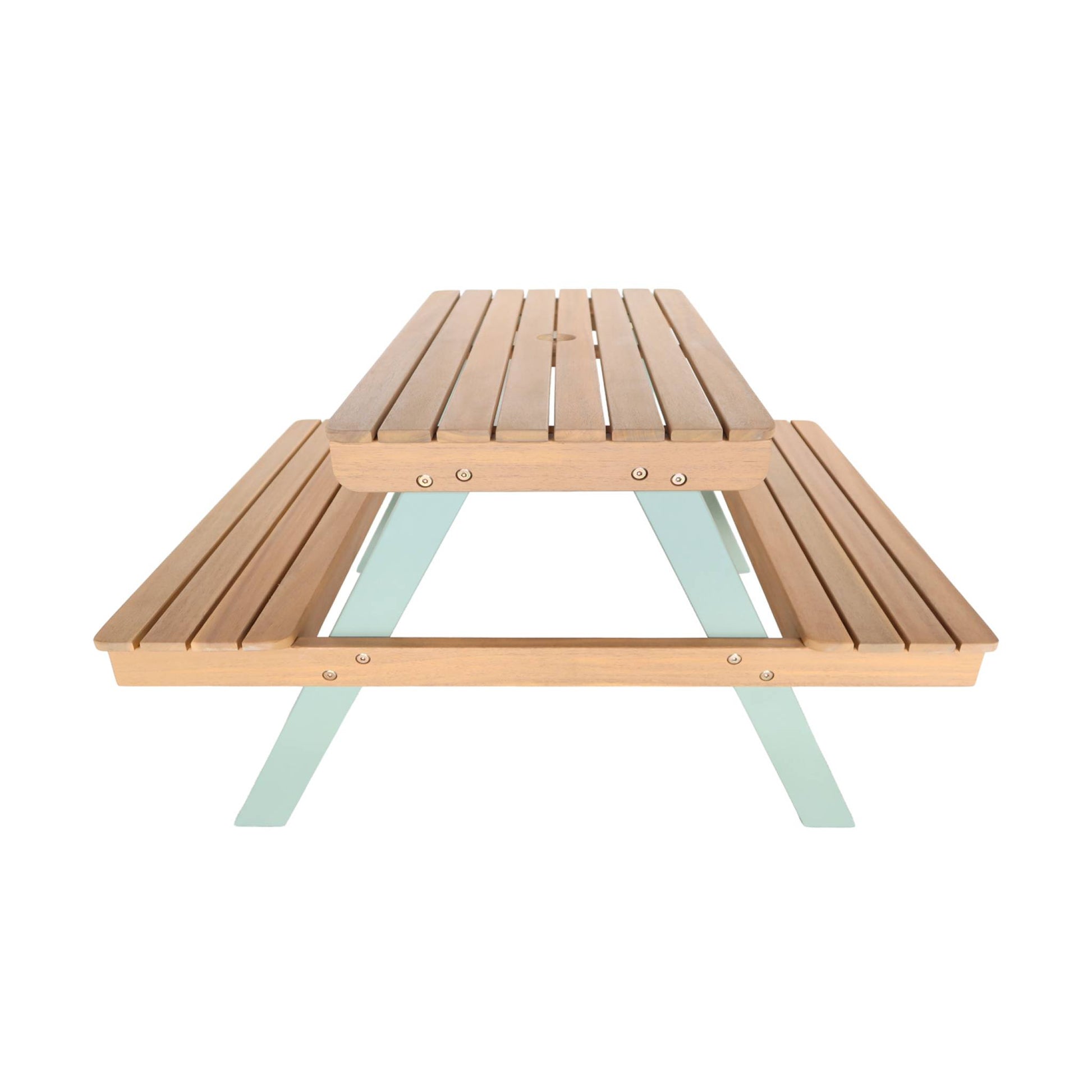 Tavolo da picnic in legno per bambini,  4 posti, verde grigio