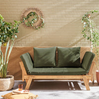 Panchina da giardino a 2/3 posti, verde kaki