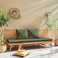 Panchina da giardino a 2/3 posti, verde kaki