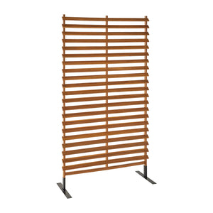 Schermo pieghevole in legno 100cm, marrone naturale