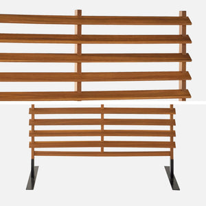 Schermo pieghevole in legno 100cm, marrone naturale