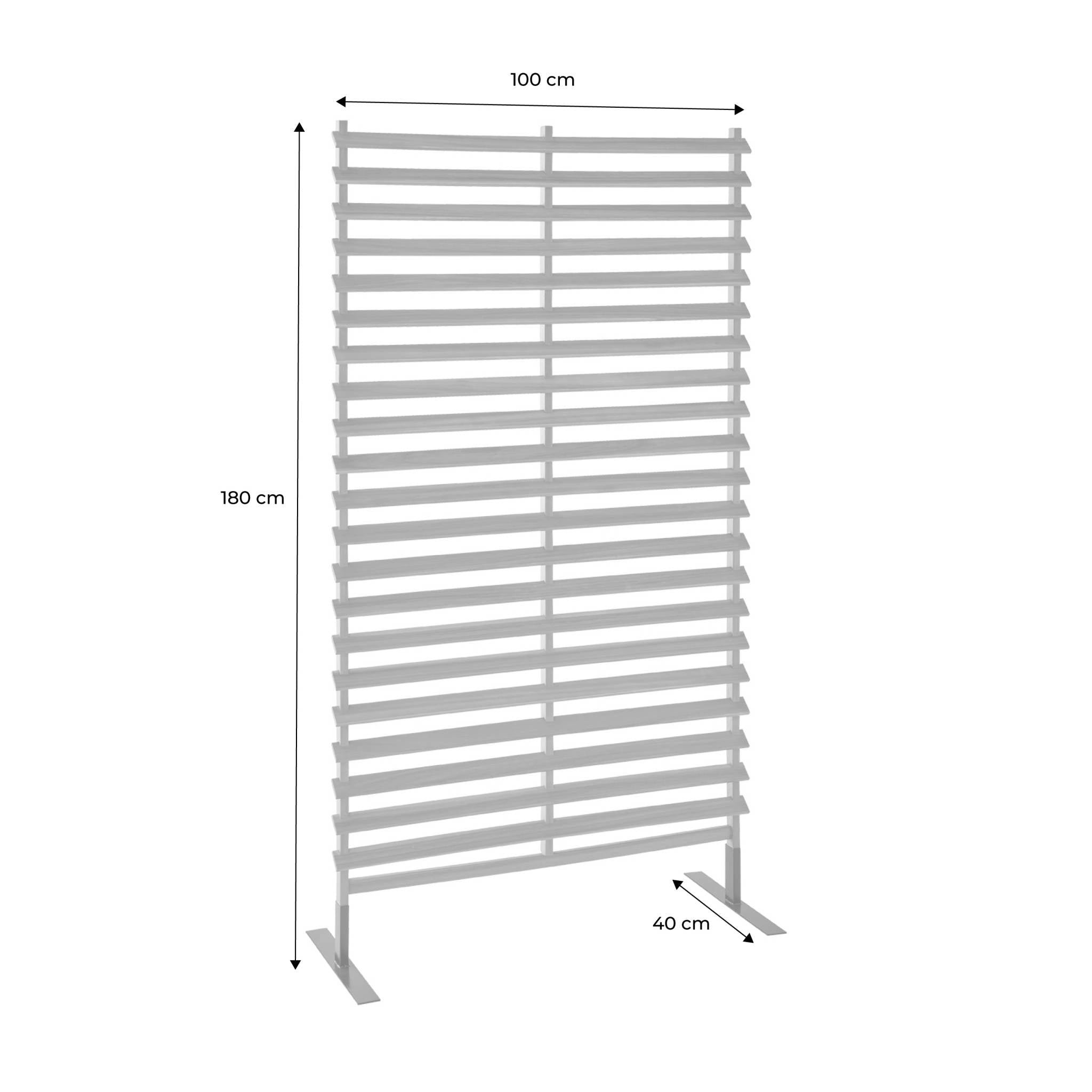Schermo pieghevole in legno 100cm, marrone naturale
