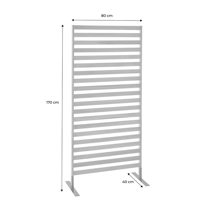 Paravento pieghevole in legno, 80x170x40cm, marrone naturale