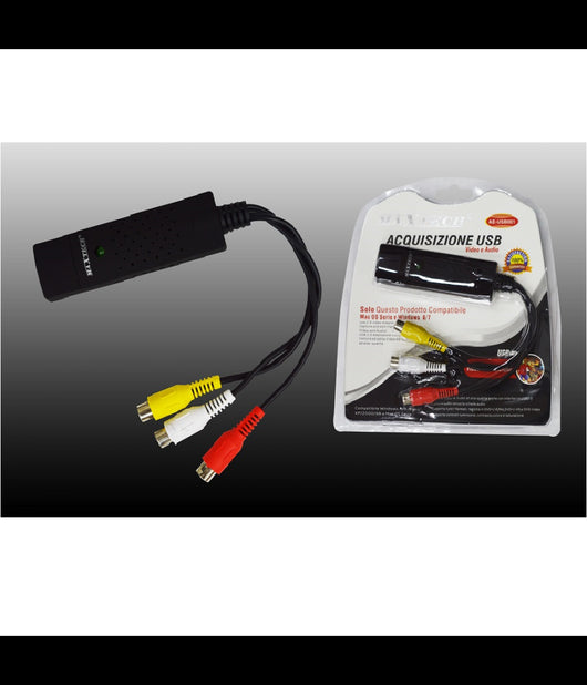 Acquisizione Video E Audio Usb Per Notebook Telecamere Al Pc Maxtech Ae-usb001         