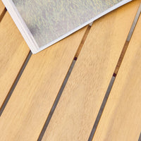 Tavolo da giardino in acacia con angoli arrotondati, 8 posti, marrone