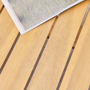 Tavolo da giardino in acacia con angoli arrotondati, 8 posti, marrone