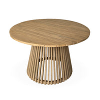 Tavolo da pranzo in legno, 4 posti a sedere, interno/esterno, marrone