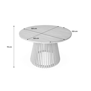 Tavolo da pranzo in legno, 4 posti a sedere, interno/esterno, marrone