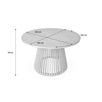 Tavolo da pranzo in legno, 4 posti a sedere, interno/esterno, marrone