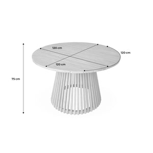 Tavolo da pranzo in legno, 4 posti a sedere, interno/esterno, marrone