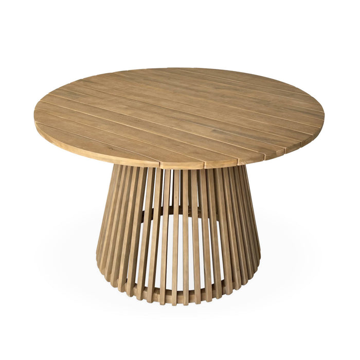 Tavolo da pranzo interno/esterno in legno + 4 poltrone, marrone