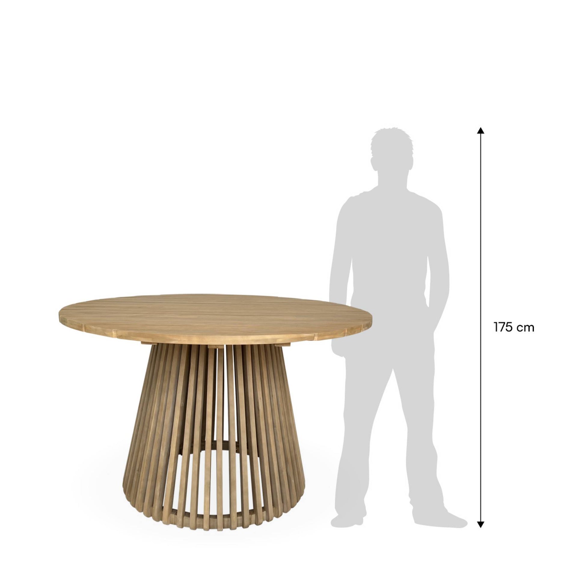 Tavolo da pranzo interno/esterno in legno + 4 poltrone, marrone