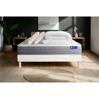 Pacchetto letto completo - Materasso 180x200cm + Box spring con doghe (kit) + 2 cuscini + Piumino - Actiflex Dream