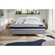 Pacchetto letto completo - Materasso 160x200cm + Box spring con doghe (kit) + 2 cuscini + Piumino - Actiflex Ergo